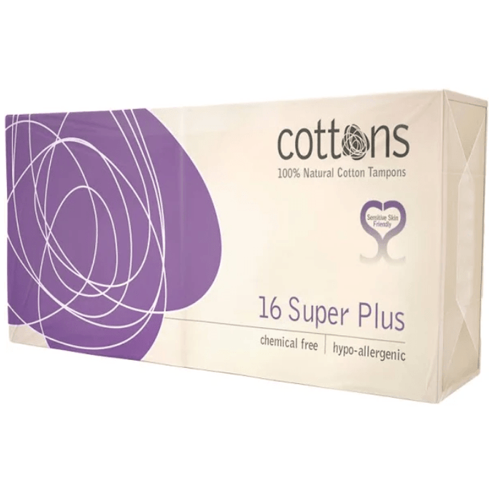 Cottons Organic Super Plus Tampons Very Heavy Flow Pack of 16
