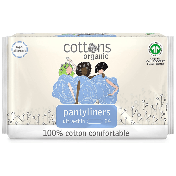 Cottons Organic Ultra Thin Panty Liners Light Flow Pack of 24
