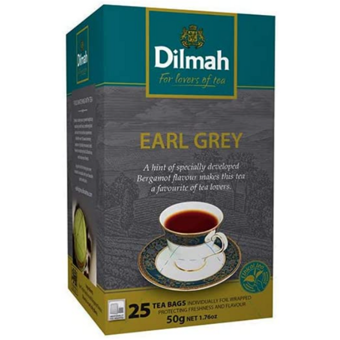 Dilmah Earl Grey Tea 25 Tagged Tea Bags 50g