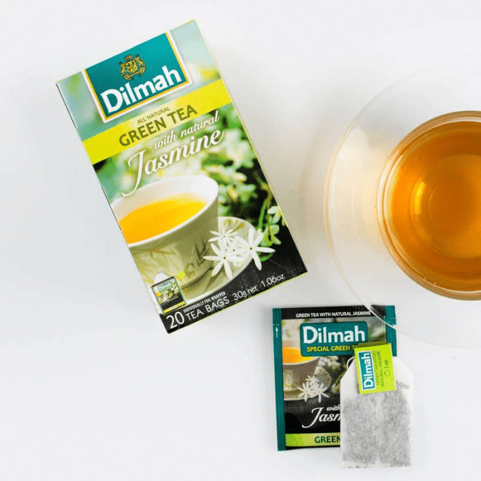 Load image into Gallery viewer, Dilmah Green Tea With Natural Jasmine Petals 20 Tea Bags 30g
