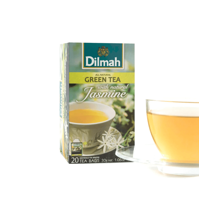 Load image into Gallery viewer, Dilmah Green Tea With Natural Jasmine Petals 20 Tea Bags 30g
