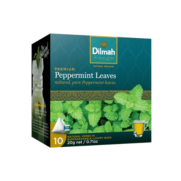 Dilmah Inspiration Peppermint Leaf 10 Luxury Leaf Tea Bags 20g
