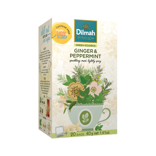 Dilmah Natural Infusions Green Rooibos, Ginger and Peppermint Tea 20 Tea Bags 40g