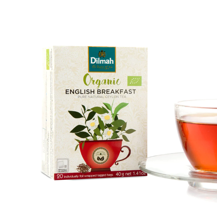 Load image into Gallery viewer, Dilmah Organic English Breakfast Tea 20 Tea Bags 40g
