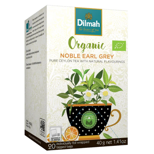 Dilmah Organic Noble Ceylon Earl Grey Tea 20 Tea Bags 40g
