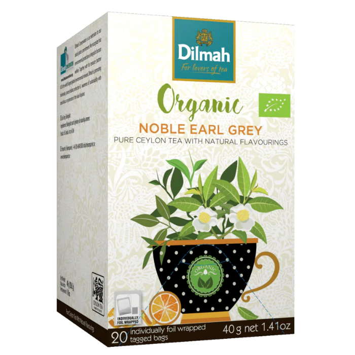 Load image into Gallery viewer, Dilmah Organic Noble Ceylon Earl Grey Tea 20 Tea Bags 40g
