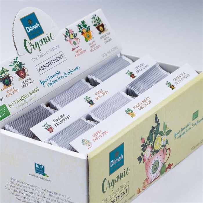 Load image into Gallery viewer, Dilmah Organic Tea Assortment For Every Mood Including 60 Tea Bags
