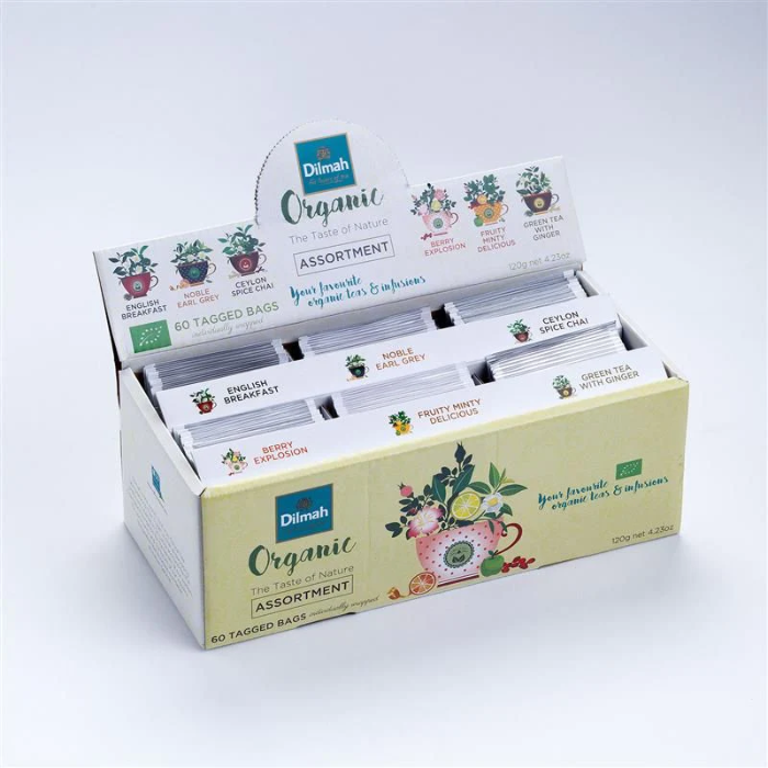 Load image into Gallery viewer, Dilmah Organic Tea Assortment For Every Mood Including 60 Tea Bags
