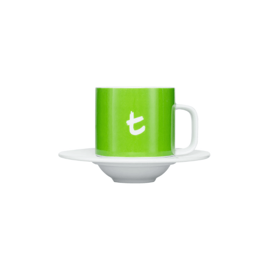 Dilmah t-Series Ceramic t-Mug & Saucer - Lime Green