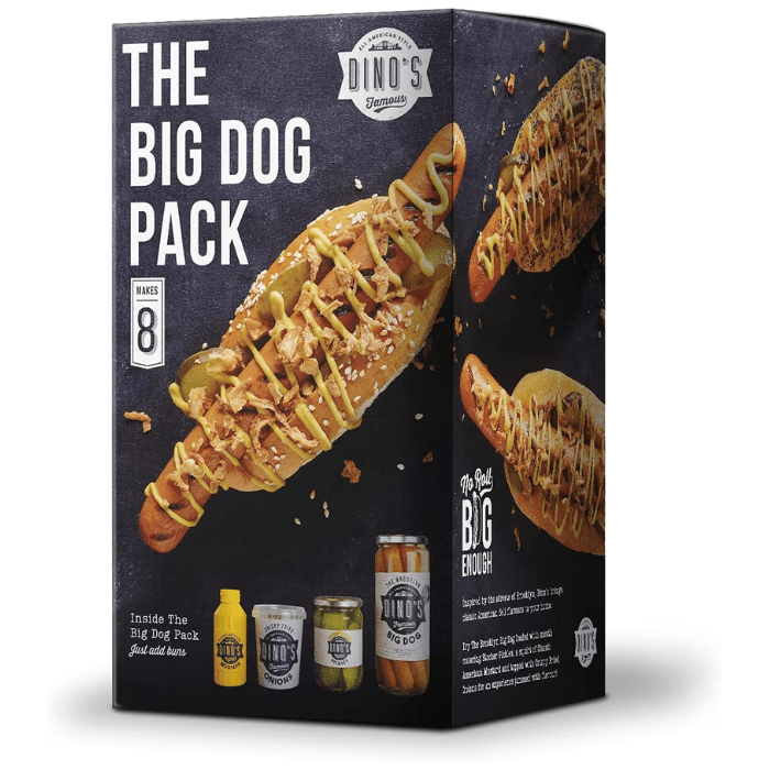 Load image into Gallery viewer, Dino&#39;s Famous The Big Dog Pack Hot Dog Meal Kit
