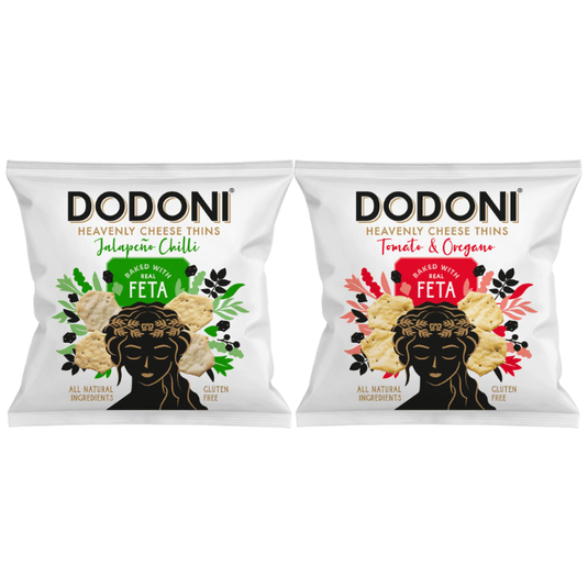 Dodoni Heavenly Cheese Thins Drinks Party Feta Savoury Snacks 2x 80g