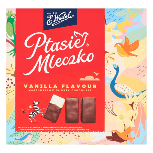 E.Wedel Ptasie Mleczko Vanilla Flavour Marshmallow In Dark Chocolate 340g