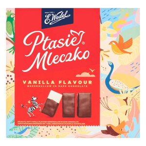 E.Wedel Ptasie Mleczko Vanilla Flavour Marshmallow In Dark Chocolate 340g