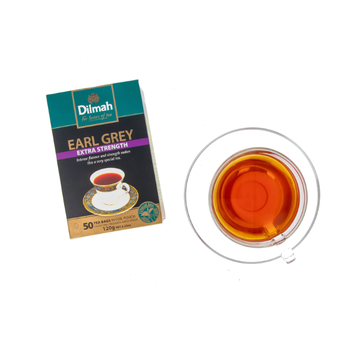 Load image into Gallery viewer, Dilmah Extra Strength Earl Grey Tea 50 Tagless Tea Bags 120g
