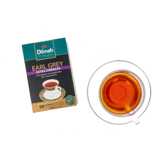 Dilmah Extra Strength Earl Grey Tea 50 Tagless Tea Bags 120g