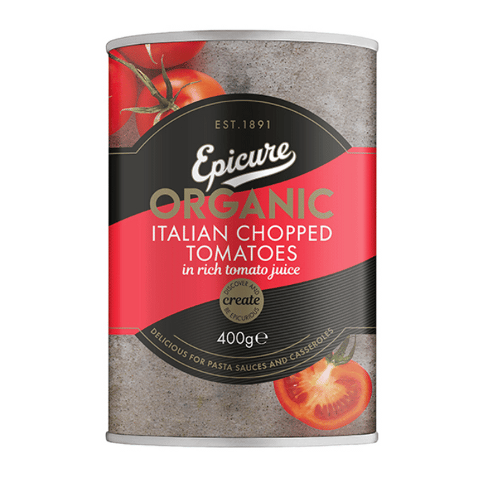 Epicure Organic Chopped Italian Tomatoes 400g