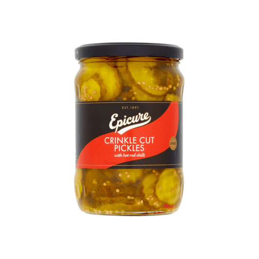 Epicure Spicy Crinkle Cut Pickles With Hot Red Chilli 530g