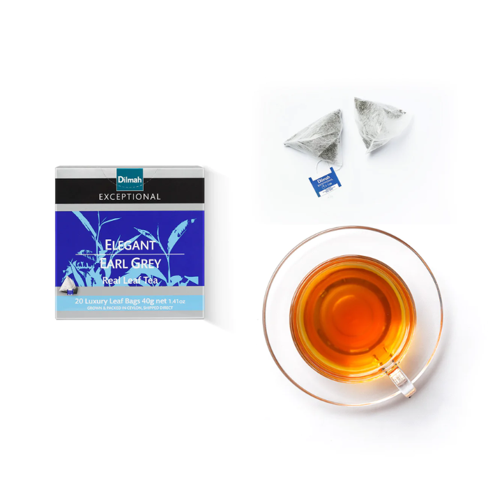 Load image into Gallery viewer, Dilmah Exceptional Elegant Earl Grey 20 Luxury Leaf Tea Bags 40g
