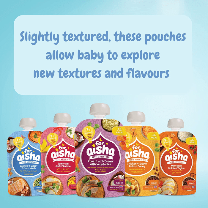 Load image into Gallery viewer, For Aisha Halal Baby Food Starter Bundle With 5 x 130g Pouches
