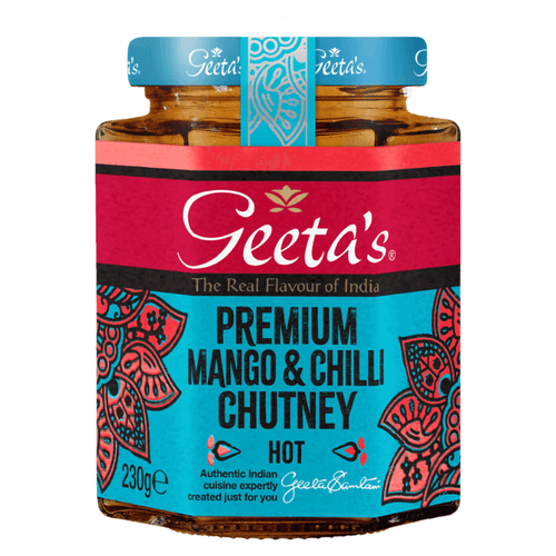 Geeta's Premium Mango & Chilli Chutney Hot Spice 230g