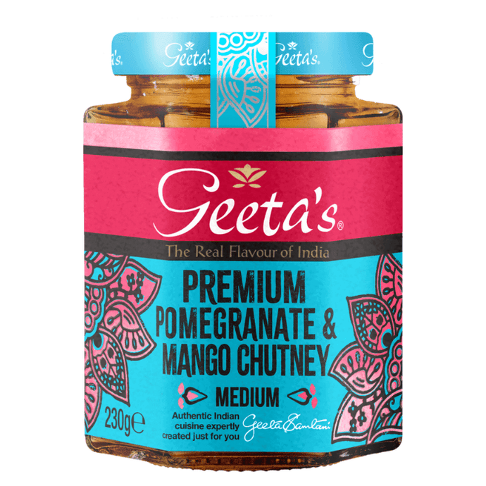 Geeta's Premium Mango & Pomegranate Medium Spice Chutney 230g