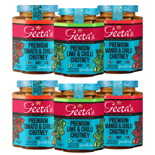 Geeta's Vegan & Gluten Free Selection Of Hot Chilli Chutneys