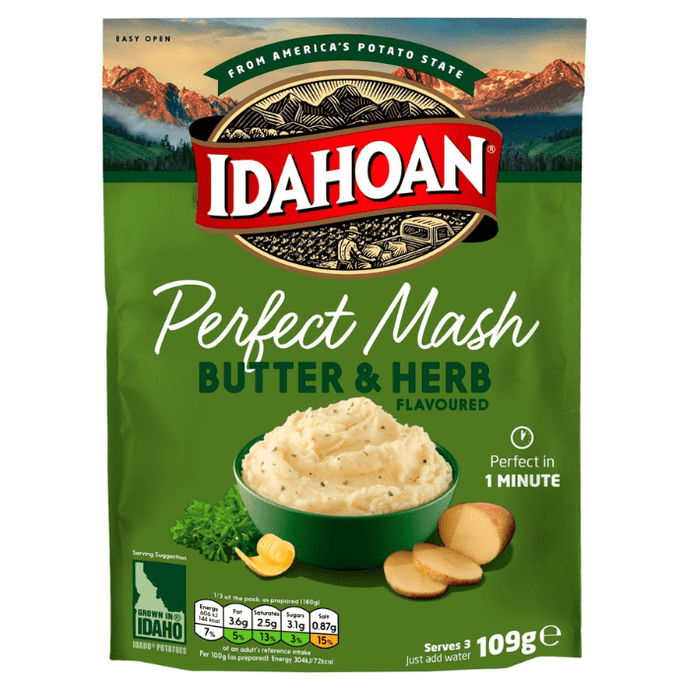 Idahoan Perfect Mash Butter & Herb 109g Sachet