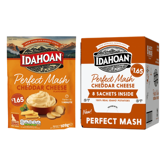 Idahoan Perfect Mash Cheddar Cheese 109g Pack of 8