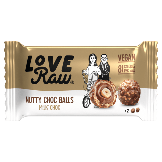 LoveRaw Nutty Plant-Based Choc Balls Snack 28g
