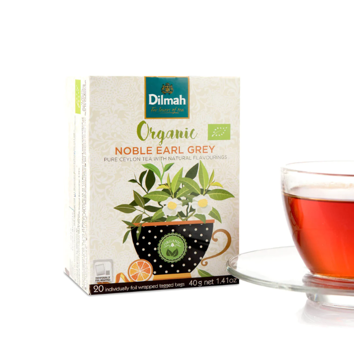 Load image into Gallery viewer, Dilmah Organic Noble Ceylon Earl Grey Tea 20 Tea Bags 40g

