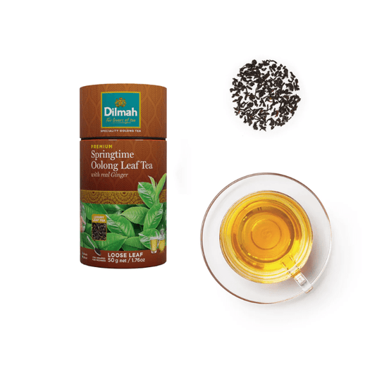 Dilmah Paper Canister Ceylon Springtime Oolong Ginger Loose Leaf Tea 50g