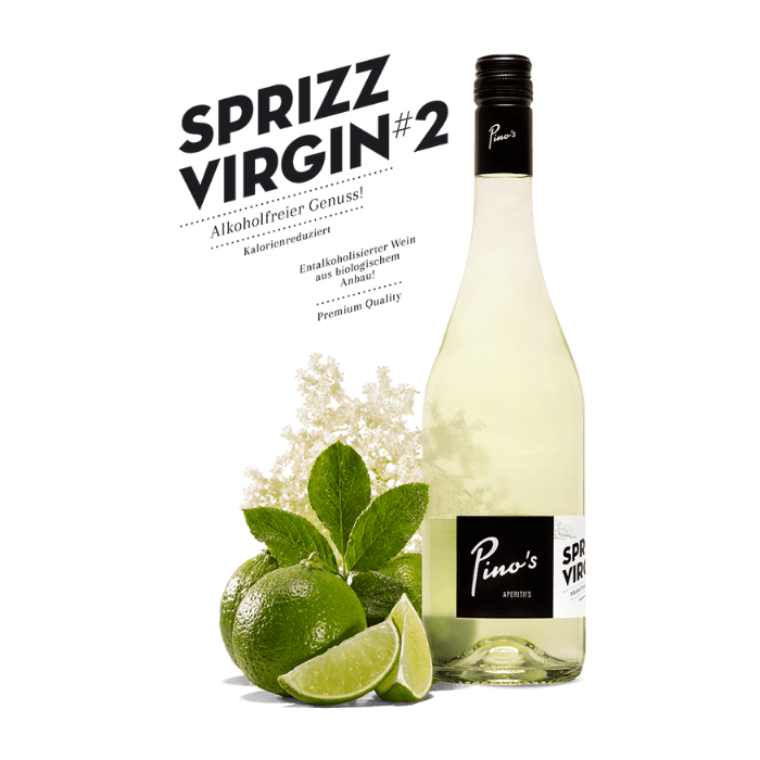 Load image into Gallery viewer, Pino&#39;s Sprizz Virgin Elderflower &amp; Mint Non-Alcoholic Vegan Wine 250ml

