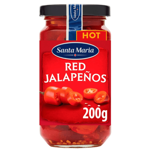 Santa Maria Sliced Hot Red Jalapenos 200g