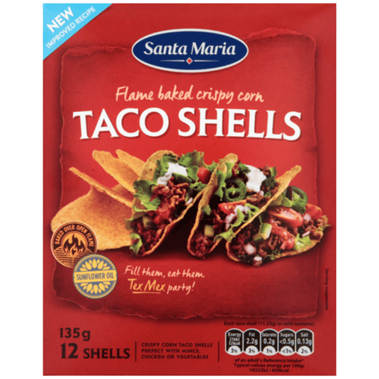 Santa Maria Taco Crispy Corn Shells Pack of 12 135g