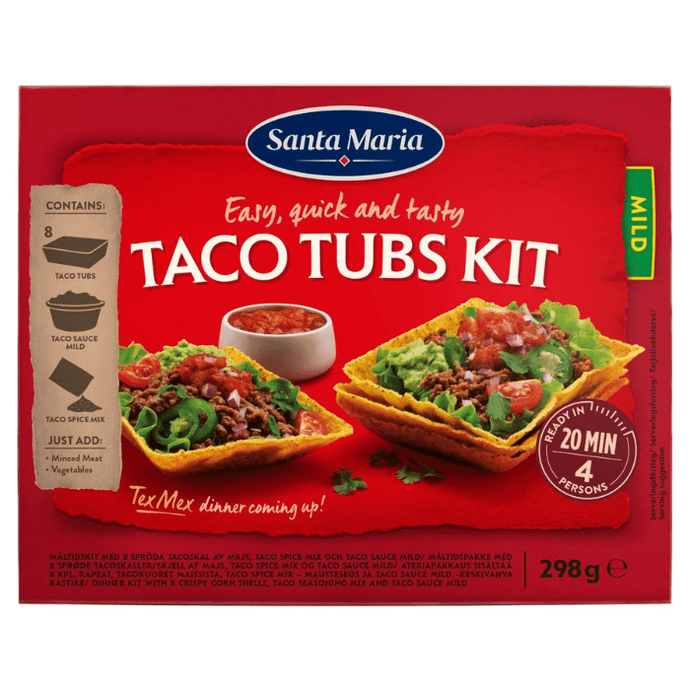 Santa Maria Taco Tub Dinner Sharing Kit Mild Spice 298g
