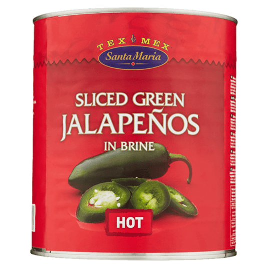 Santa Maria Tex Mex Sliced Green Jalapenos In Brine 3kg