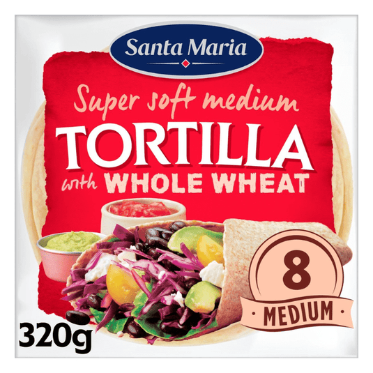 Santa Maria Tortillas With Whole Wheat Pack of 8 320g