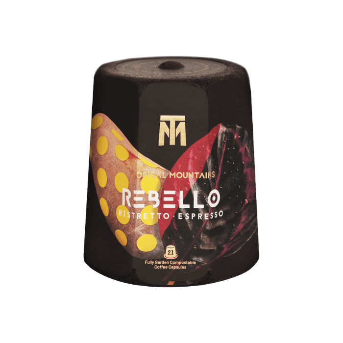 Load image into Gallery viewer, Tropical Mountain Rebello Ristretto Organic Fair Trade Coffee Capsules Pack of 21 300g

