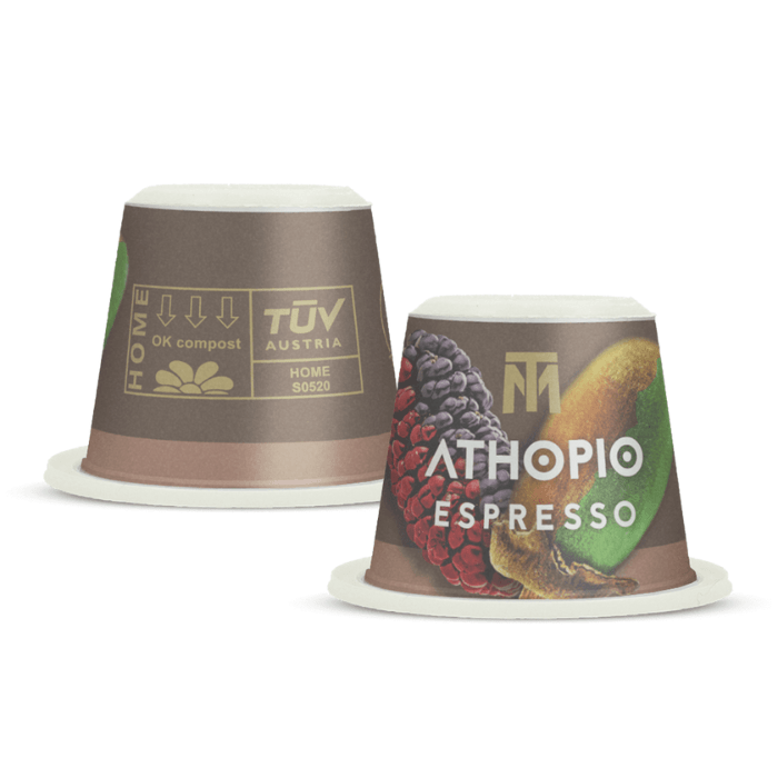 Load image into Gallery viewer, Tropical Mountains Athopio Espresso Coffee Capsules Pack of 21 300g
