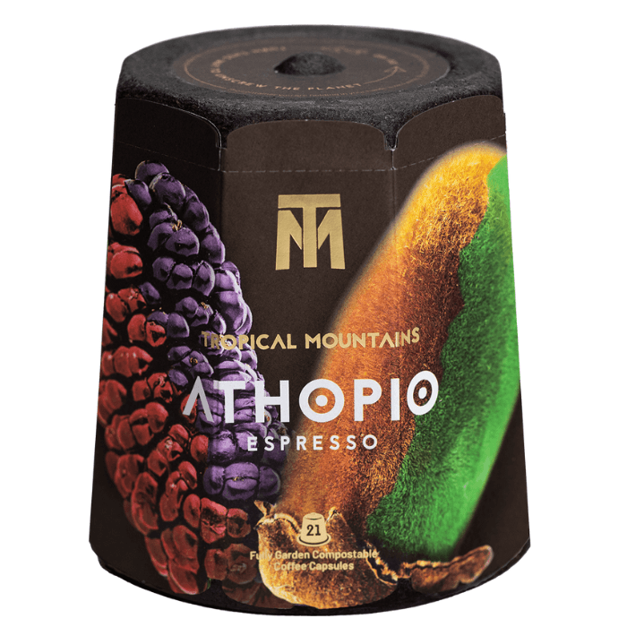 Load image into Gallery viewer, Tropical Mountains Athopio Espresso Coffee Capsules Pack of 21 300g
