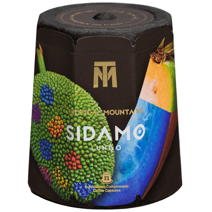 Load image into Gallery viewer, Tropical Mountains Sidamo Lungo Coffee Capsules Pack of 21 300g
