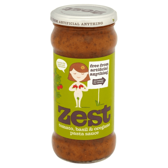 Zest Vegan Tomato Basil & Oregano Pasta Sauce 340g