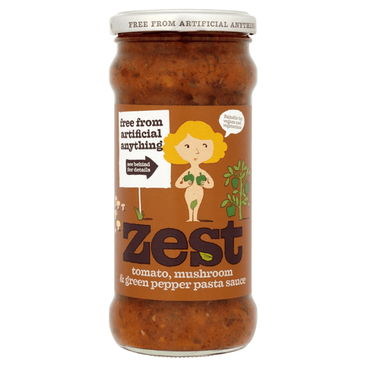 Zest Vegan Tomato Mushroom & Green Pepper Pasta Sauce 340g