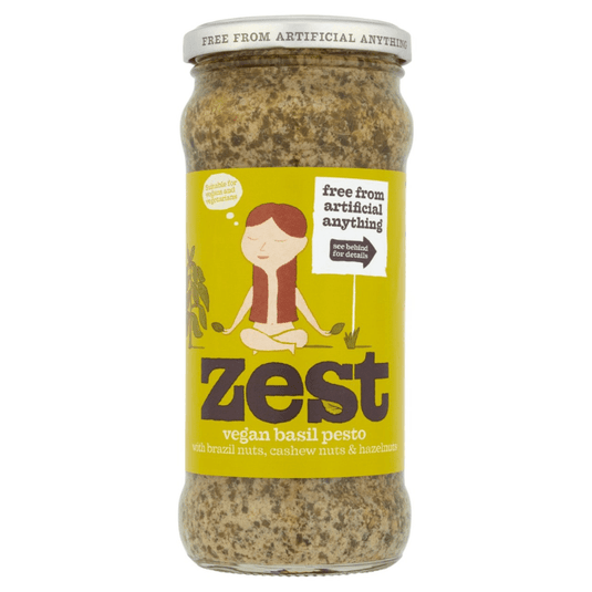 Zest Vegan Basil Pesto With Brazil, Cashew & Hazel Nuts