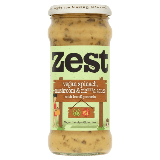 Zest Vegan Spinach Mushroom & Ricotta Pasta Sauce With Lentil Protein 340g