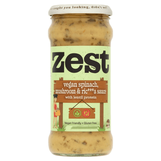 Zest Vegan Spinach Mushroom & Ricotta Pasta Sauce With Lentil Protein 340g
